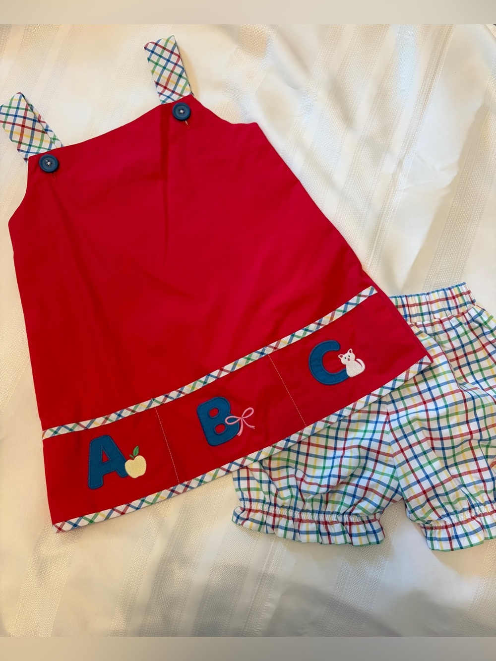 TBBC The Beaufort Bonnet Company Jillian Jumper Set Kindness Wins Windowpane 4T